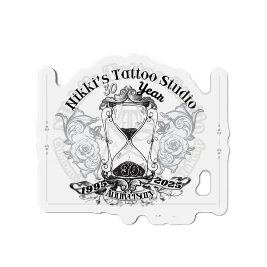Nikki's Tattoo Studio Collection - 30 Year Anniversary Custom Shape Decorative Refrigerator Magnet