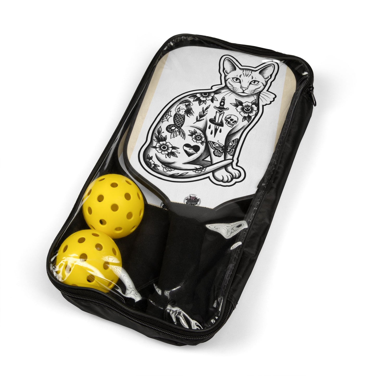 Vintage Tattooed Cat - Pickleball Kit