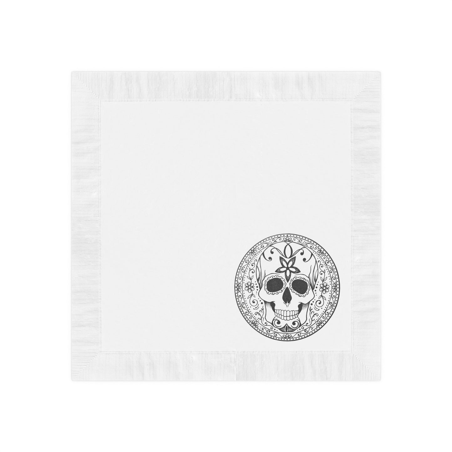 Sugar Skull - Cocktail Napkins — Day of the Dead Party Napkins