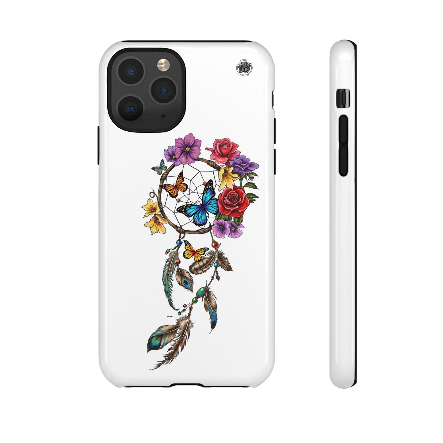 Dreamcatcher &  Butterflies White — Tough iPhone 17 - iPhone 11 Series Protective Cover