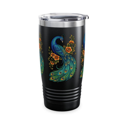 Floral Peacock - Tumbler, 20oz Travel Mug