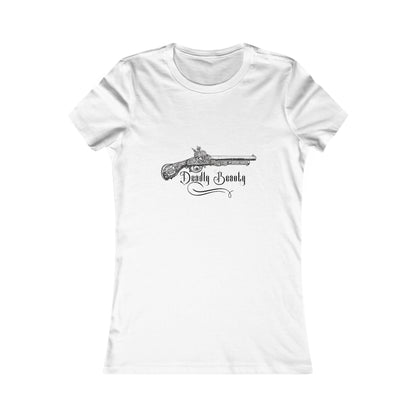 Deadly Beauty Vintage Artwork - Women’s Tee — 12 Color Choices - Ladies Slim Fit Favorite