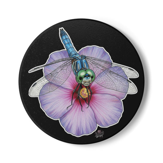 Dragonfly Hibiscus - Round/Square Ceramic Drink Coaster