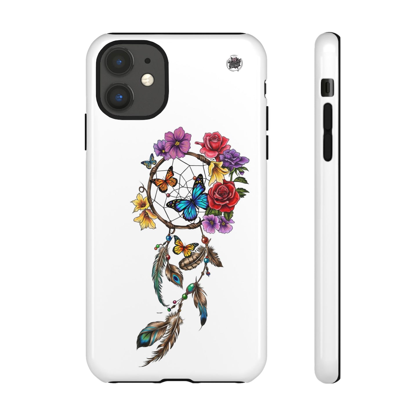 Dreamcatcher &  Butterflies White — Tough iPhone 17 - iPhone 11 Series Protective Cover