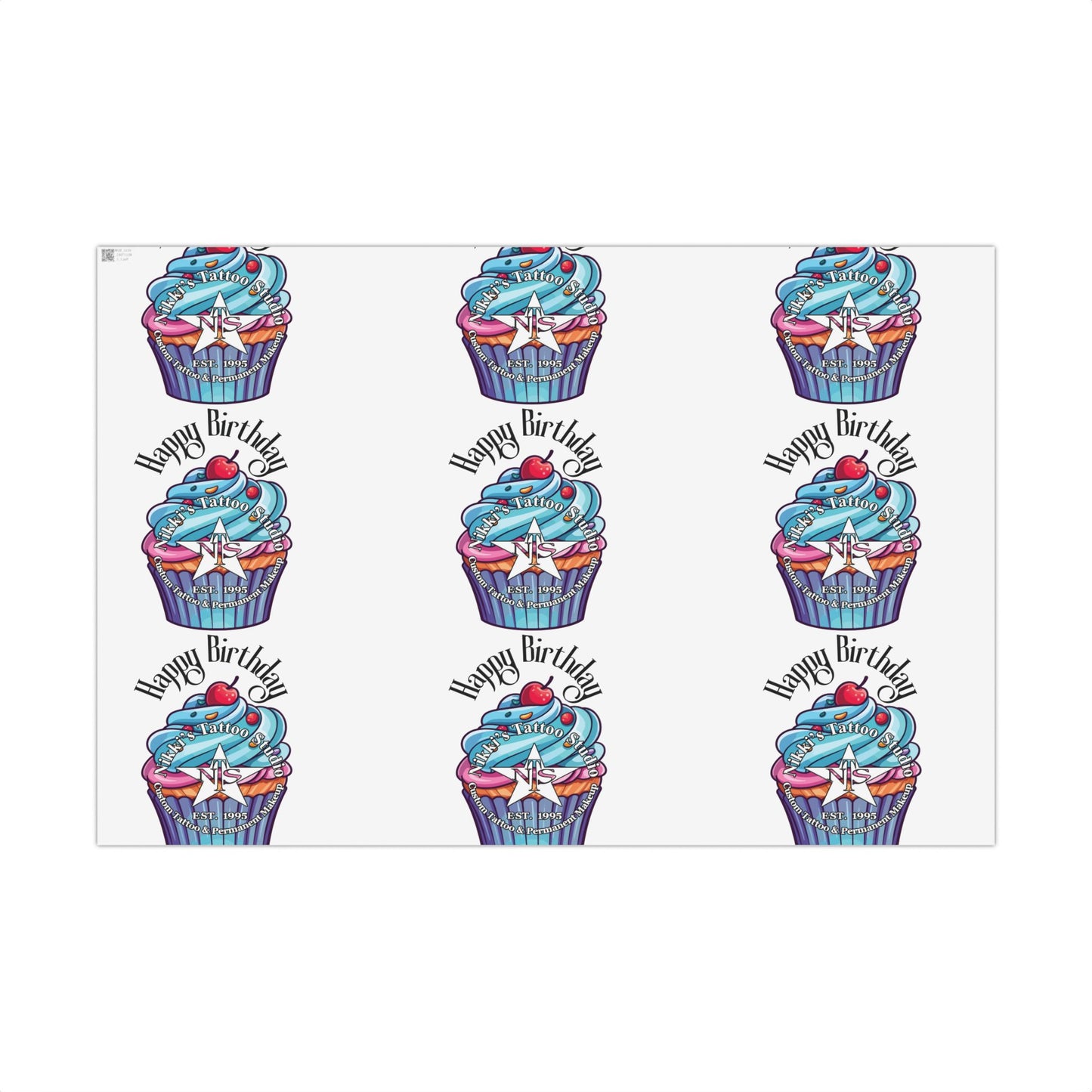 Nikki's Tattoo Studio Collection - Happy Birthday Gift Wrapping - Cupcake