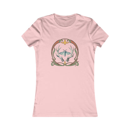 Moth & Antlers Tattoo Design - Women’s Tee — Slim Fit Favorite
