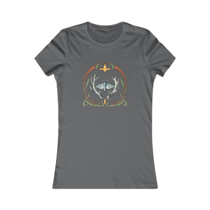 Moth & Antlers Tattoo Design - Women’s Tee — Slim Fit Favorite