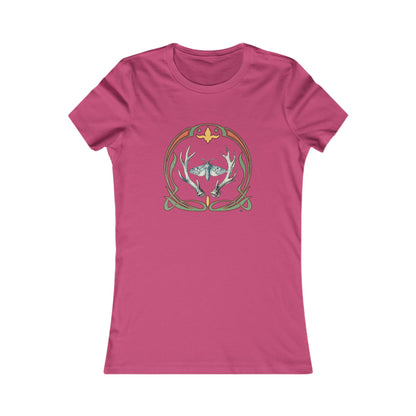 Moth & Antlers Tattoo Design - Women’s Tee — Slim Fit Favorite