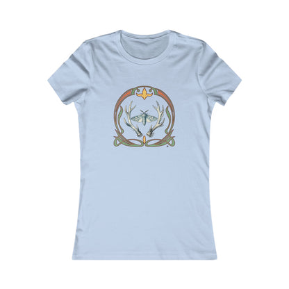 Moth & Antlers Tattoo Design - Women’s Tee — Slim Fit Favorite