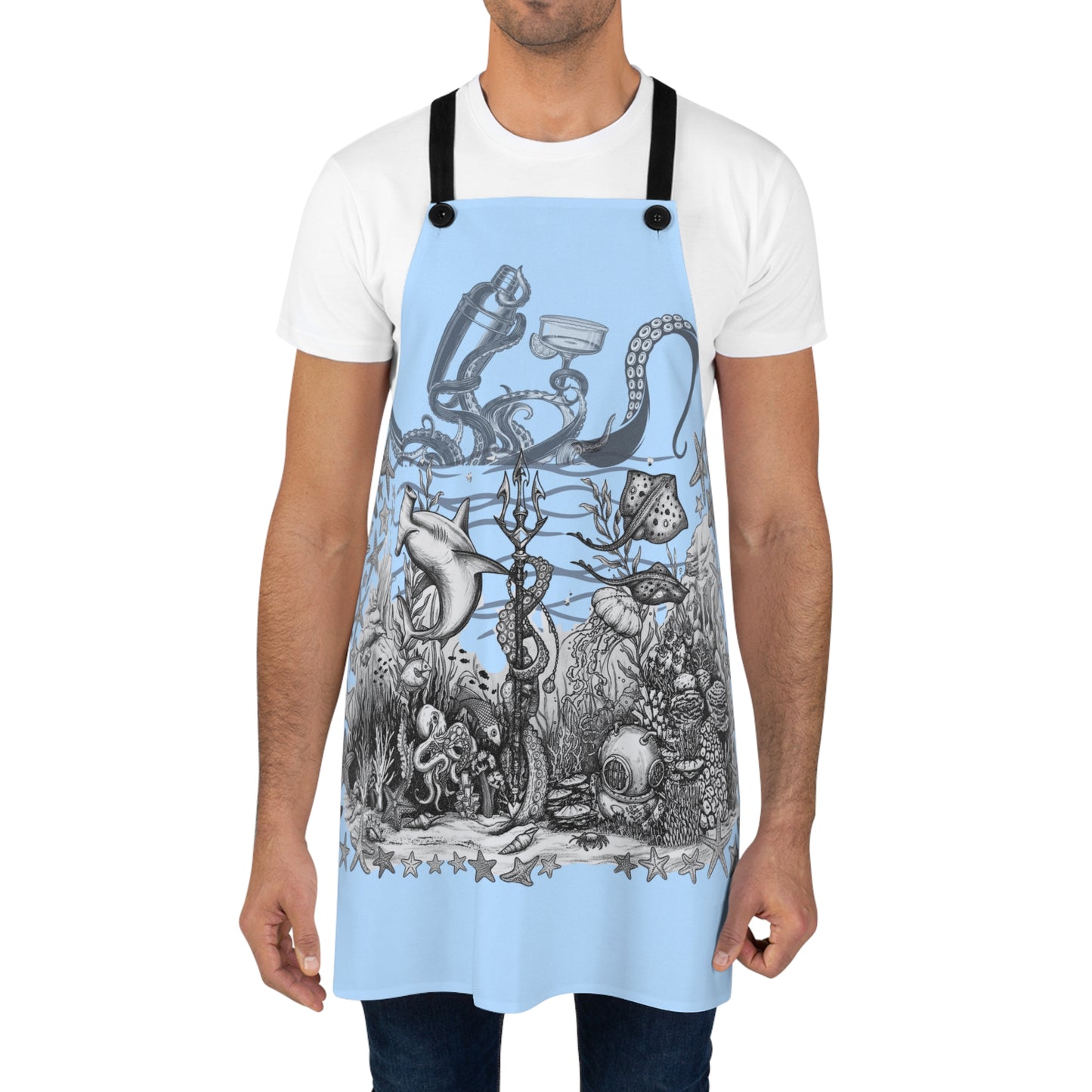 Ocean Tattoo Underwater Journey - Nautical Blue Apron