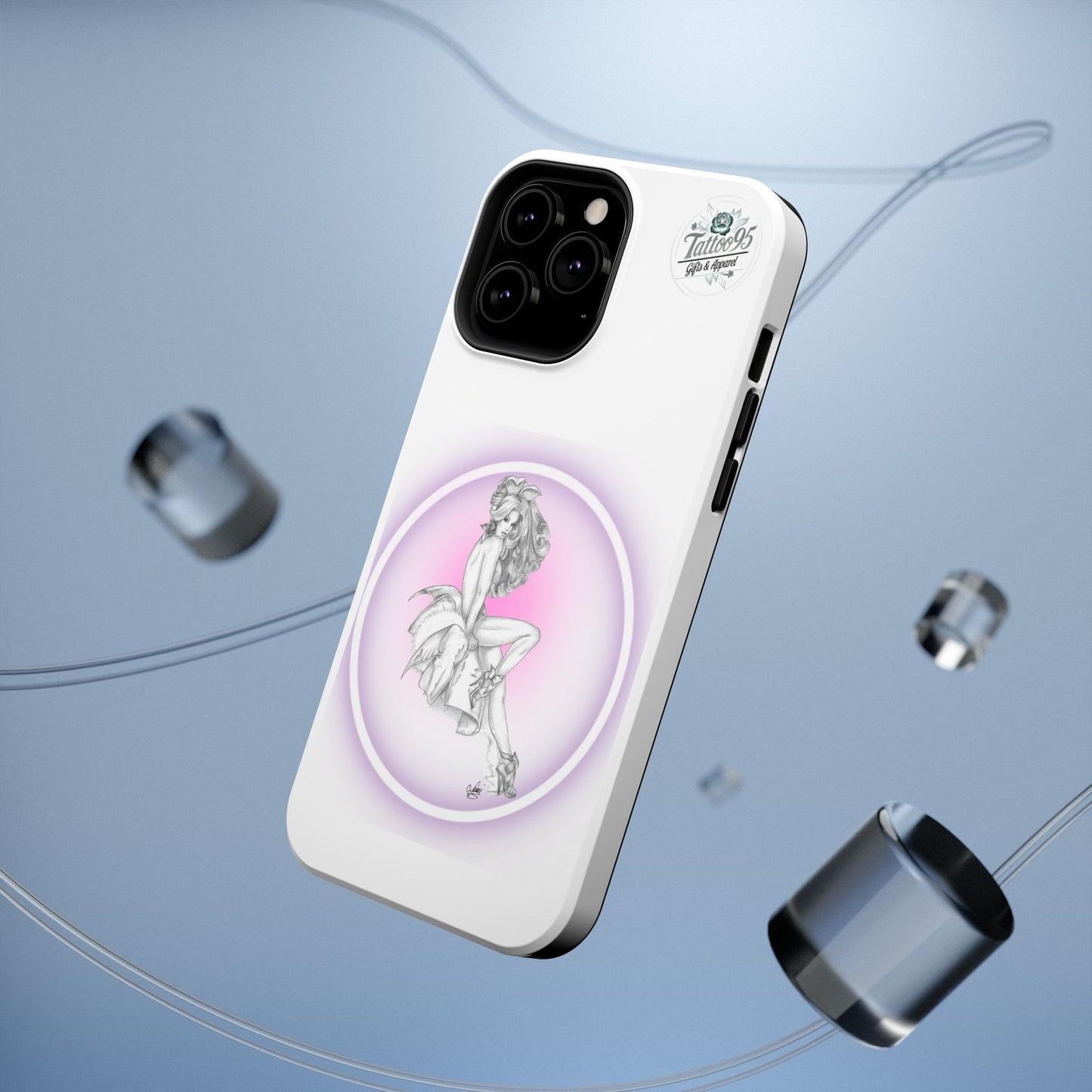 Pretty Bunny Vintage Artwork - iPhone Case