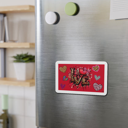 Love and Heart Tattoo Artwork - Die-Cut Magnet