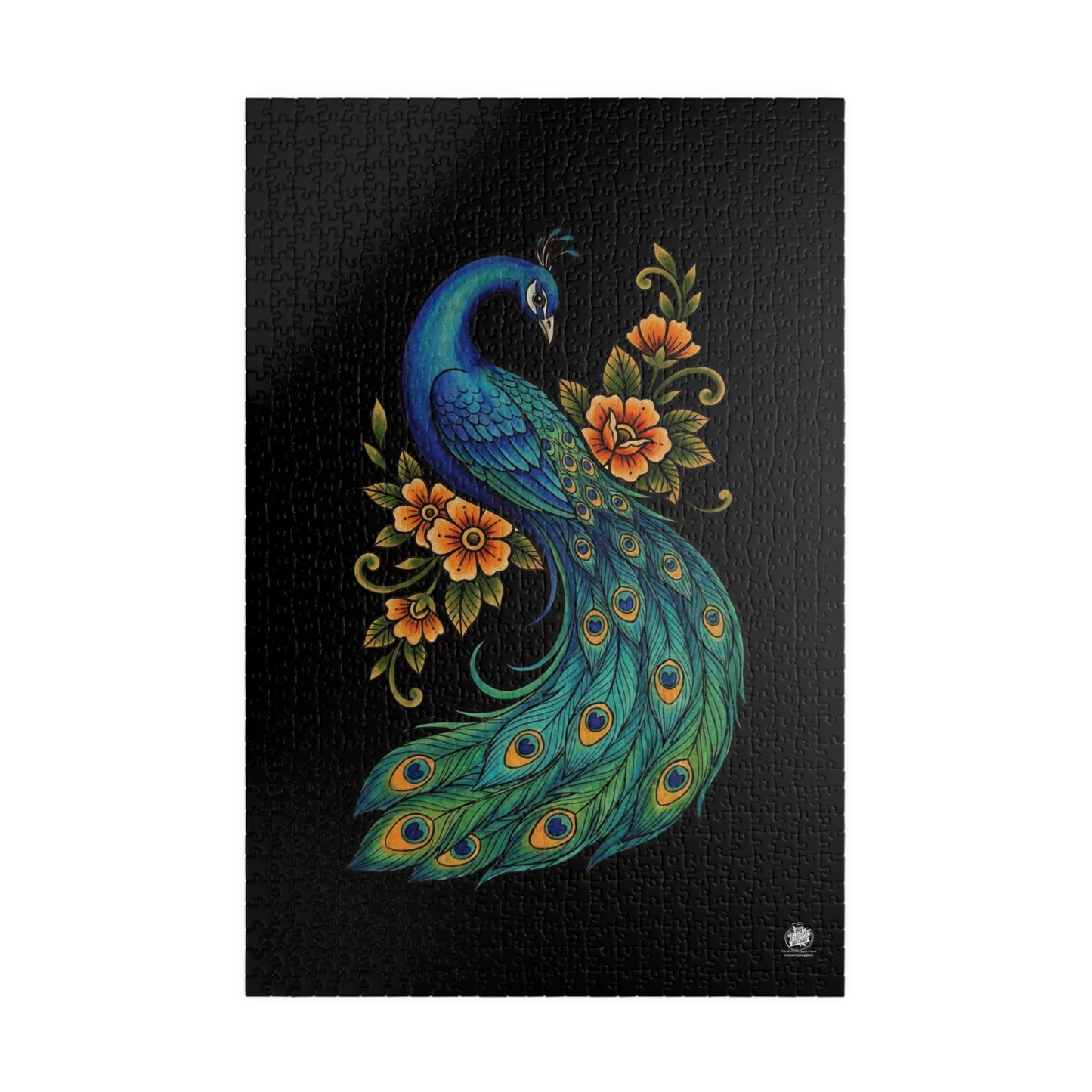 Floral Peacock - Puzzles, 110 pieces, 252 pieces, 520 pieces, 1014 pieces