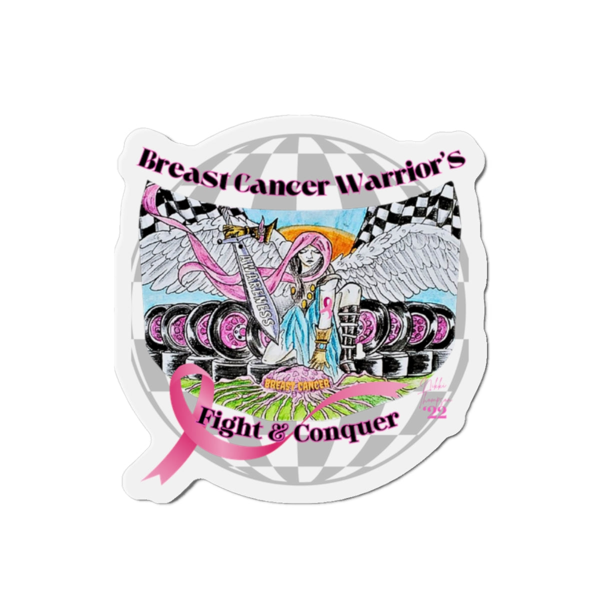Nikki's Tattoo Studio Collection - Fight and Conquer Warrior  - Magnet