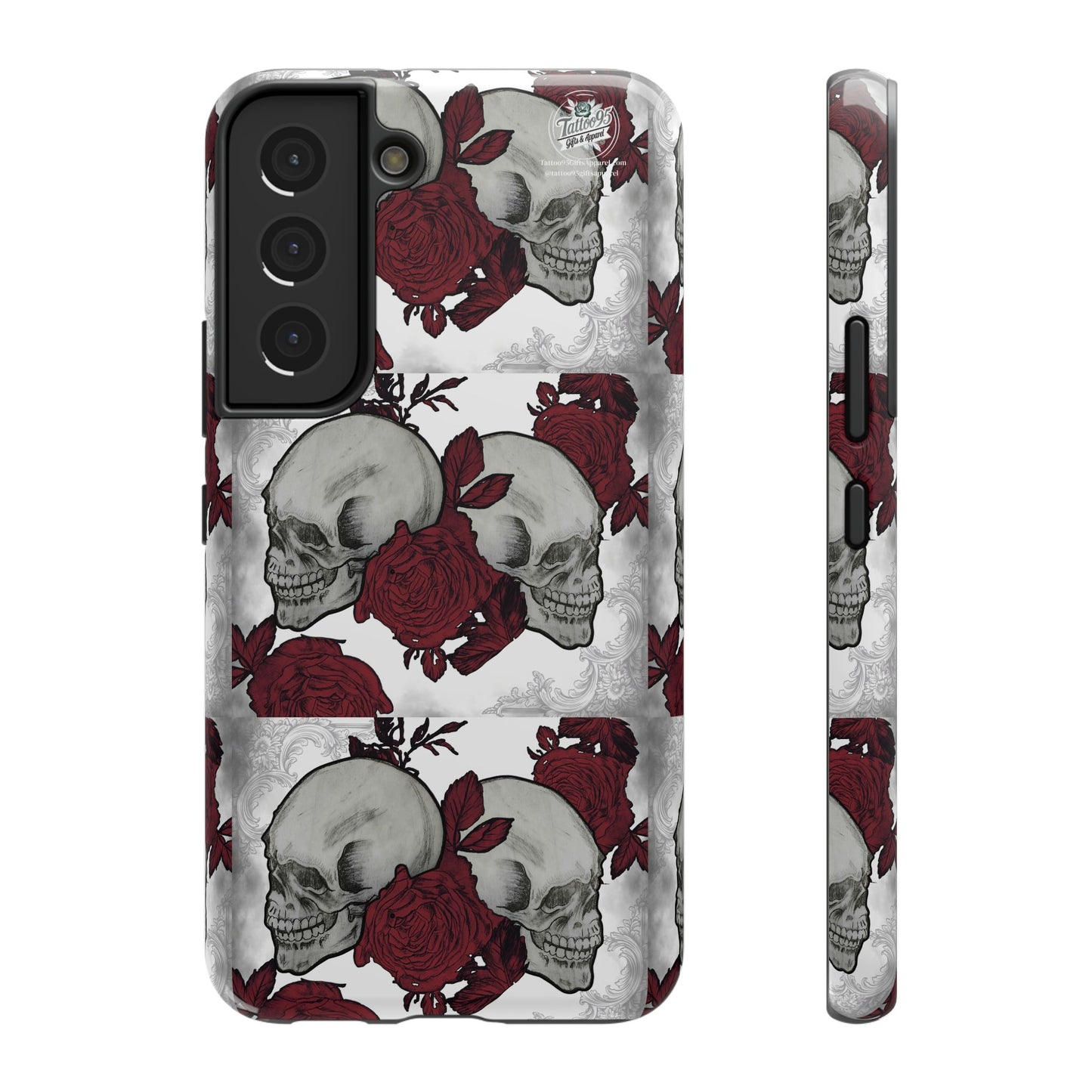 Skulls and Roses Tattoo Art - Samsung Galaxy Phone Case