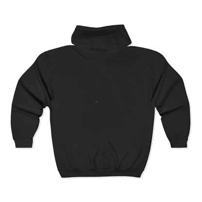 Dragon Orchids - Black Full-Zip Hoodie — Tattoo Art Heavy Blend Sweatshirt