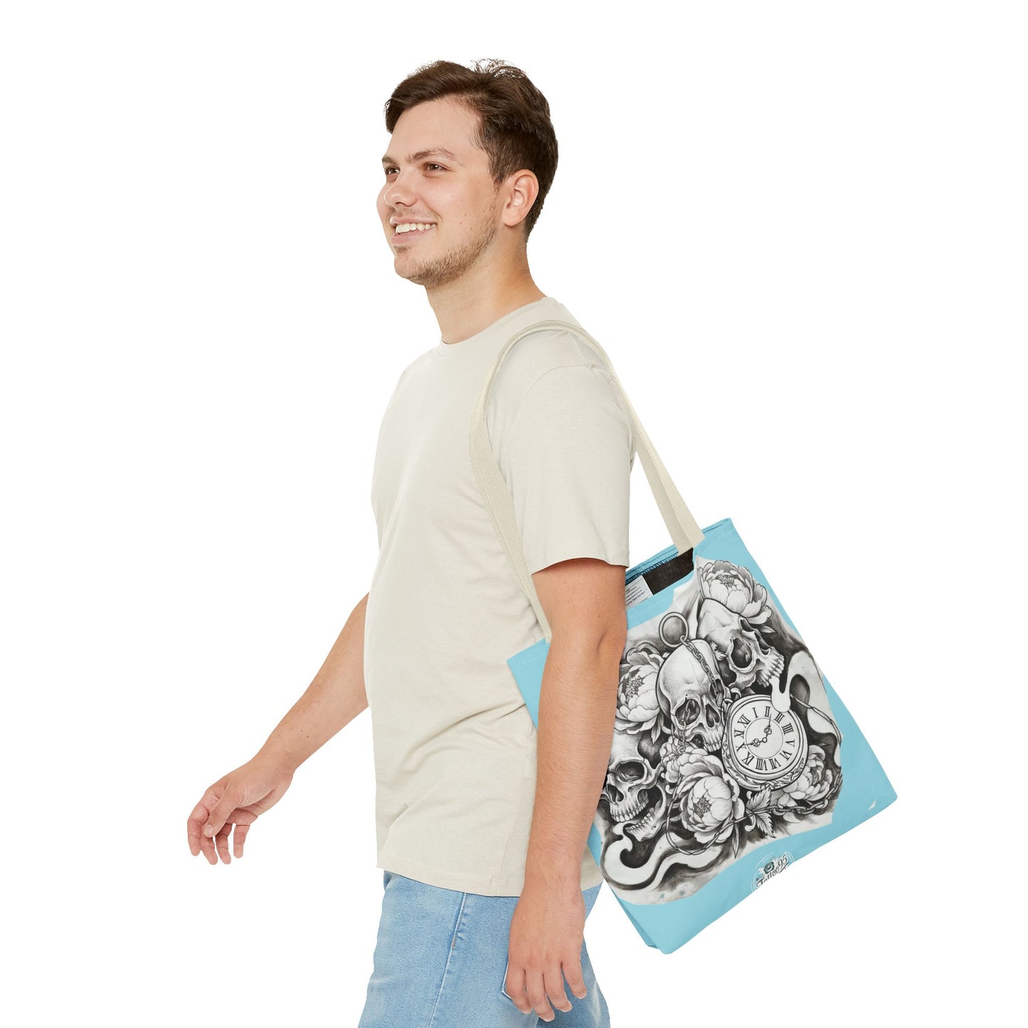 Skull Time - Tote Bag — Gothic Vintage Tattoo Art