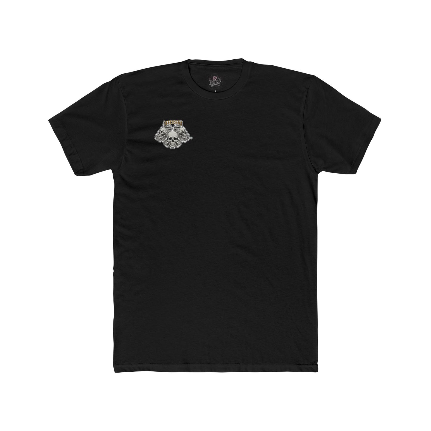 Irish Skull St. Paddy’s Day Tee — Relaxed Fit Crew with Back Tattoo Artwork