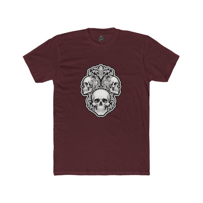 Skulls Filigree Crew Tee — Unisex Cotton Skull Filigree T-Shirt