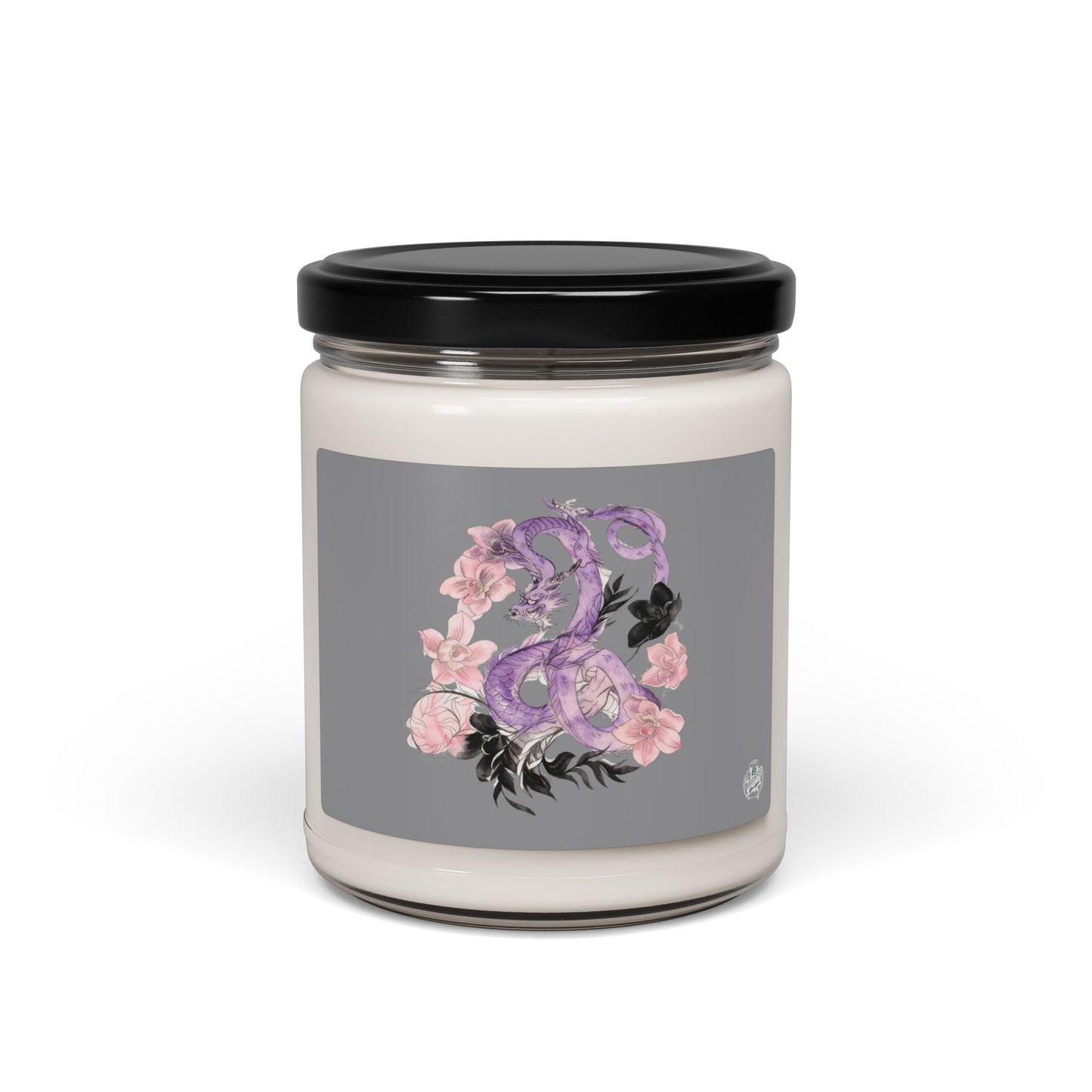 Dragon Orchids - Grey Background - Scented Soy Candle, 9 different aromatic scents