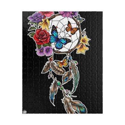 Dreamcatcher & Butterflies Puzzle — Vibrant Tattoo Artwork (110–1014 pcs)
