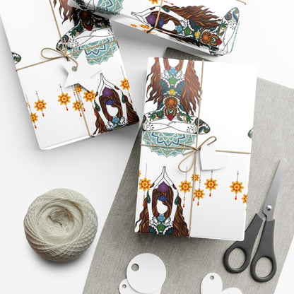 Yoga Goddess Meditation Lotus Mandala - Gift Wrapping Paper