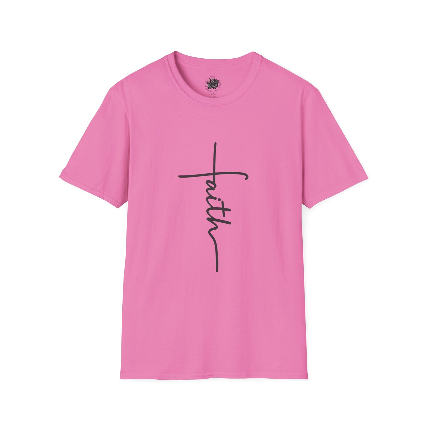 Faith Script T-Shirt — Minimal Line Tattoo Design