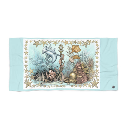 Ocean Tattoo Underwater Journey Beach Towel — Small & Large