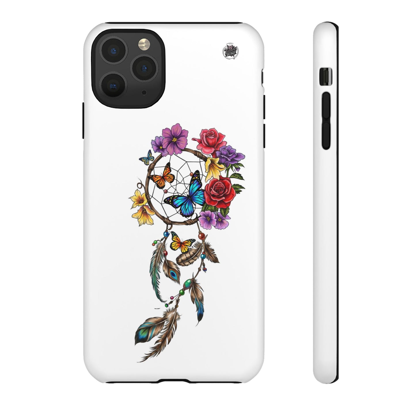 Dreamcatcher &  Butterflies White — Tough iPhone 17 - iPhone 11 Series Protective Cover
