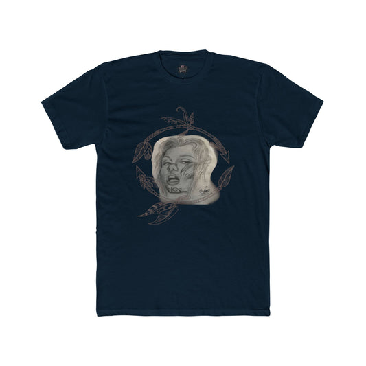 Painted Lady Face Tattoo Art T-Shirt — Artistic Graphic Cotton Tee
