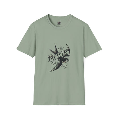 Retro Tattoo 'Let Them' Healing Message T-Shirt
