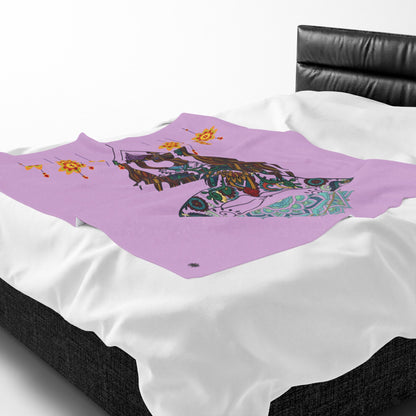 Yoga Goddess Meditation Lotus Mandala - 50" x 60" Blanket - Velveteen Plush Blanket
