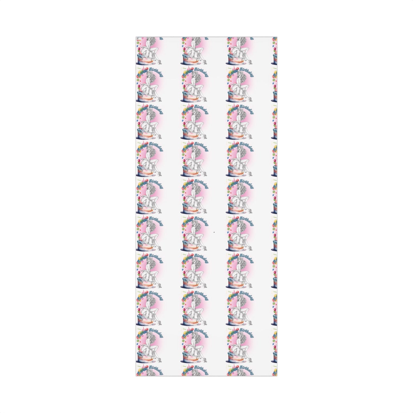 Gift Wrapping Paper, BIRTHDAY Pretty Bunny Pin Up