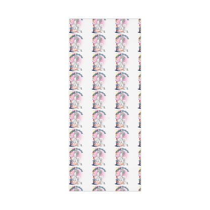 Gift Wrapping Paper, BIRTHDAY Pretty Bunny Pin Up