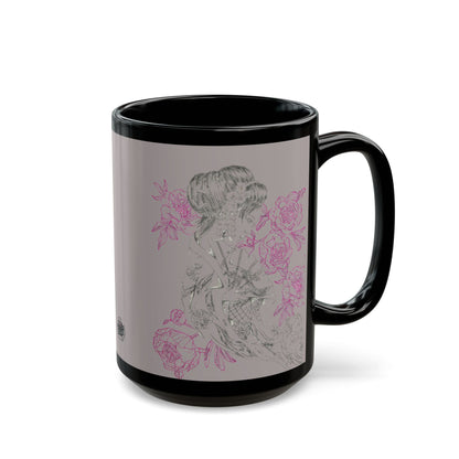 Flowing Geisha Tattoo - Coffee Mug — 11oz & 15oz - Choose Background Color