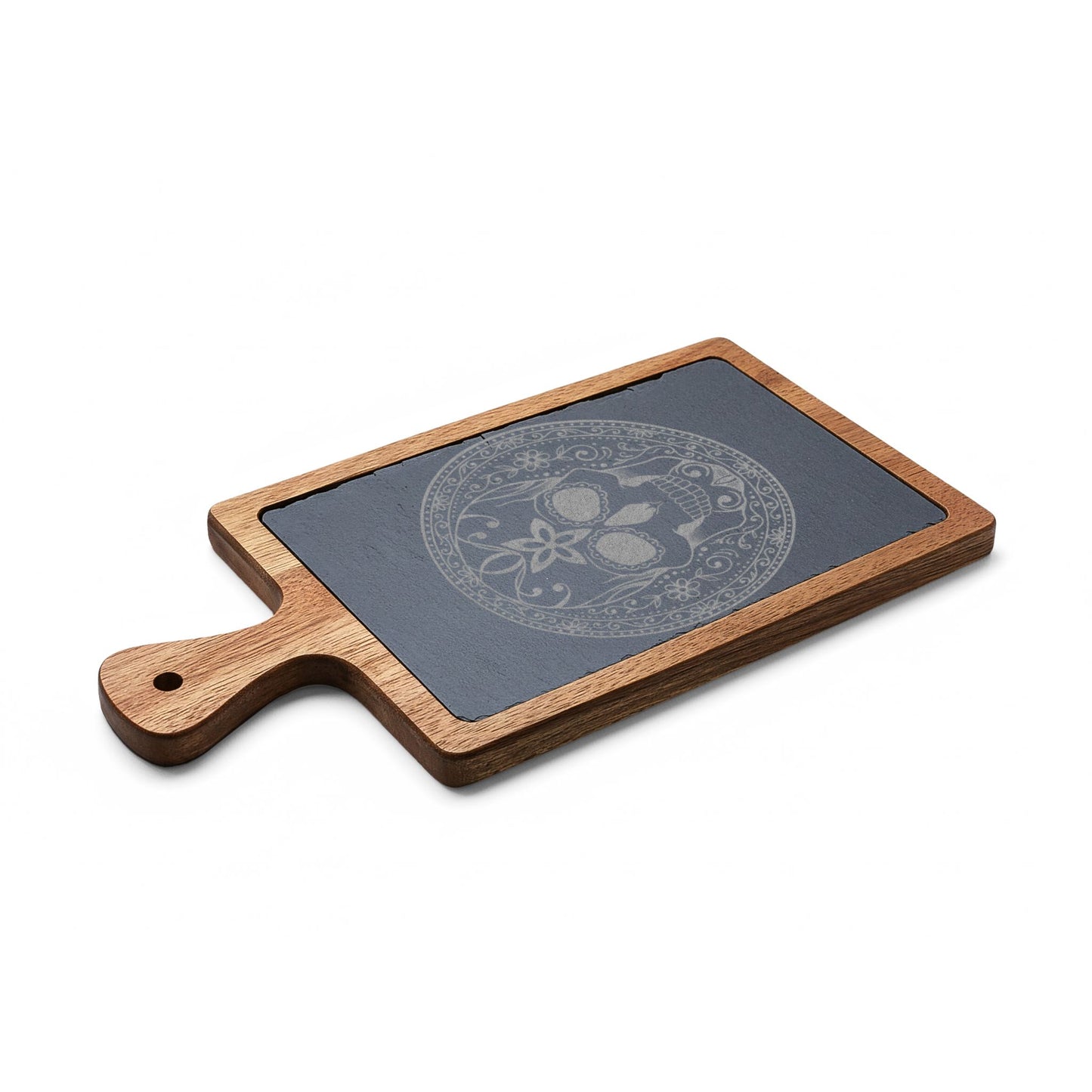Sugar Skull - Engraved Charcuterie Board — Comes with Fork & Knives