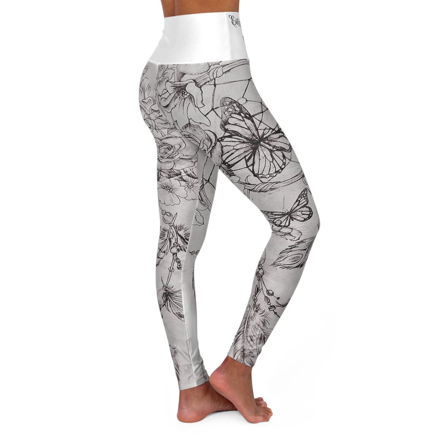 Dreamcatcher & Buttterflies - EVERYTHING STARTS w A DREAM-Yoga Pants