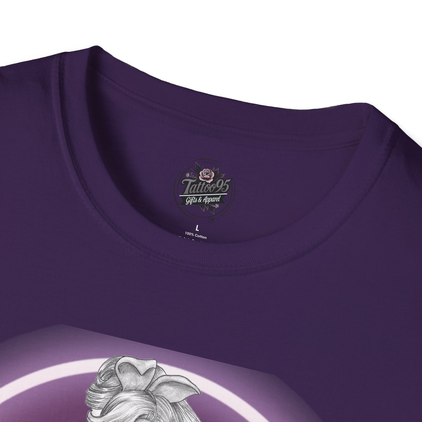 Pretty Bunny Vintage Artwork - Unisex Soft-Style T-Shirt