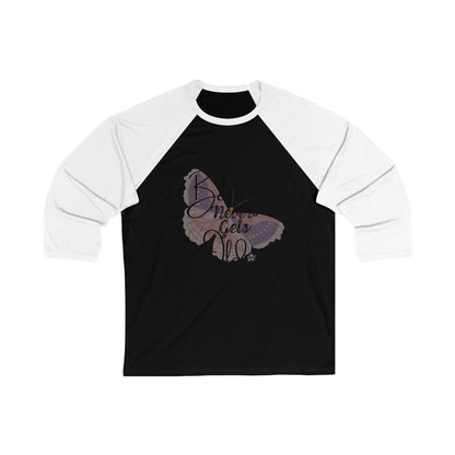 Beauty Never Gets Old Retro Floral Baseball Tee — 3/4 Sleeve Shirt