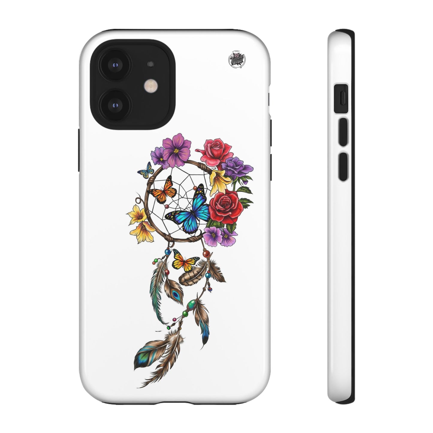 Dreamcatcher &  Butterflies White — Tough iPhone 17 - iPhone 11 Series Protective Cover