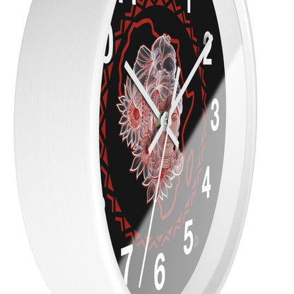 Sacred Beauty - Wall Clock Black Background