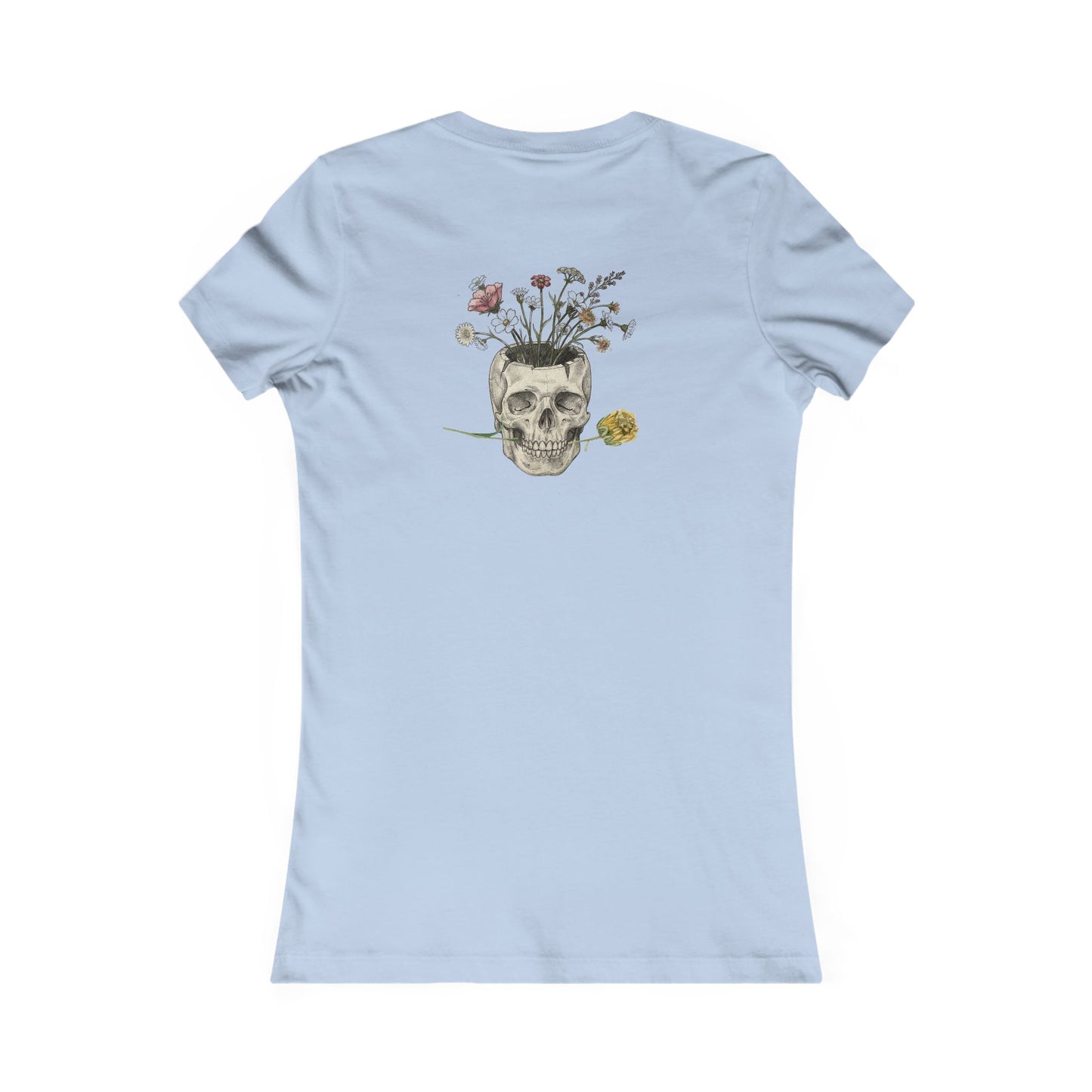 Floral Skull Planter - Women's Tee — Skull Full of Flowers Graphic