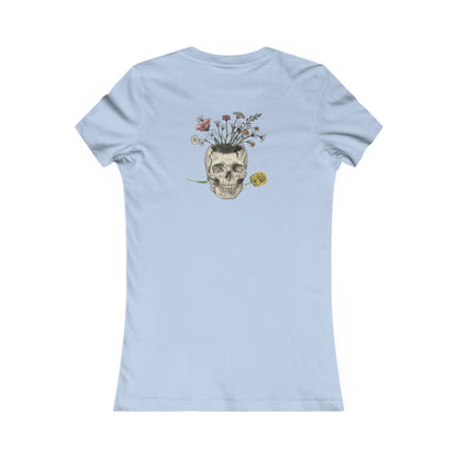 Floral Skull Planter - Women's Tee — Skull Full of Flowers Graphic
