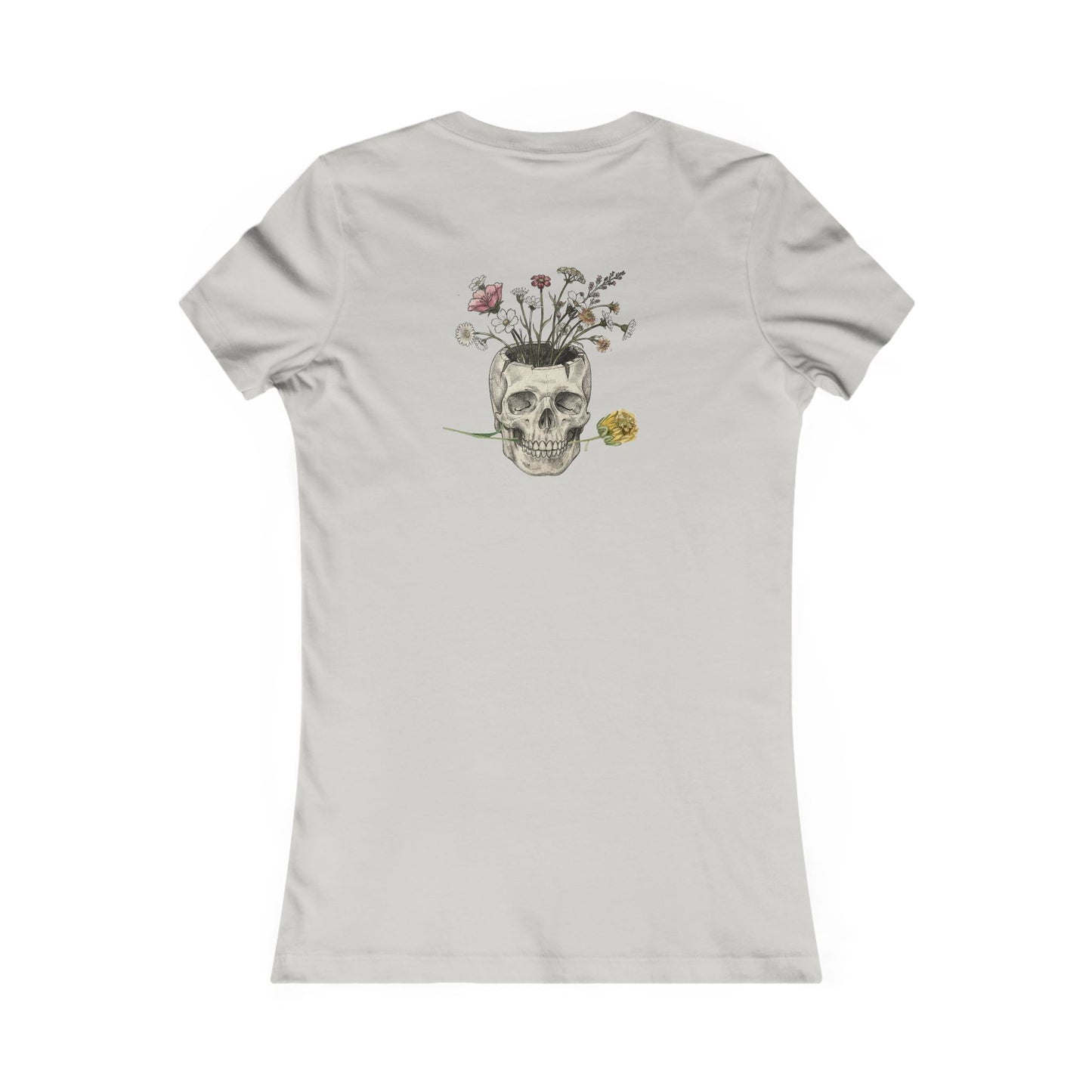 Floral Skull Planter - Women's Tee — Skull Full of Flowers Graphic