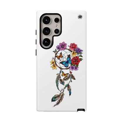 Dreamcatcher &  Butterflies White — Tough Galaxy S10-S25 Series Protective Cover