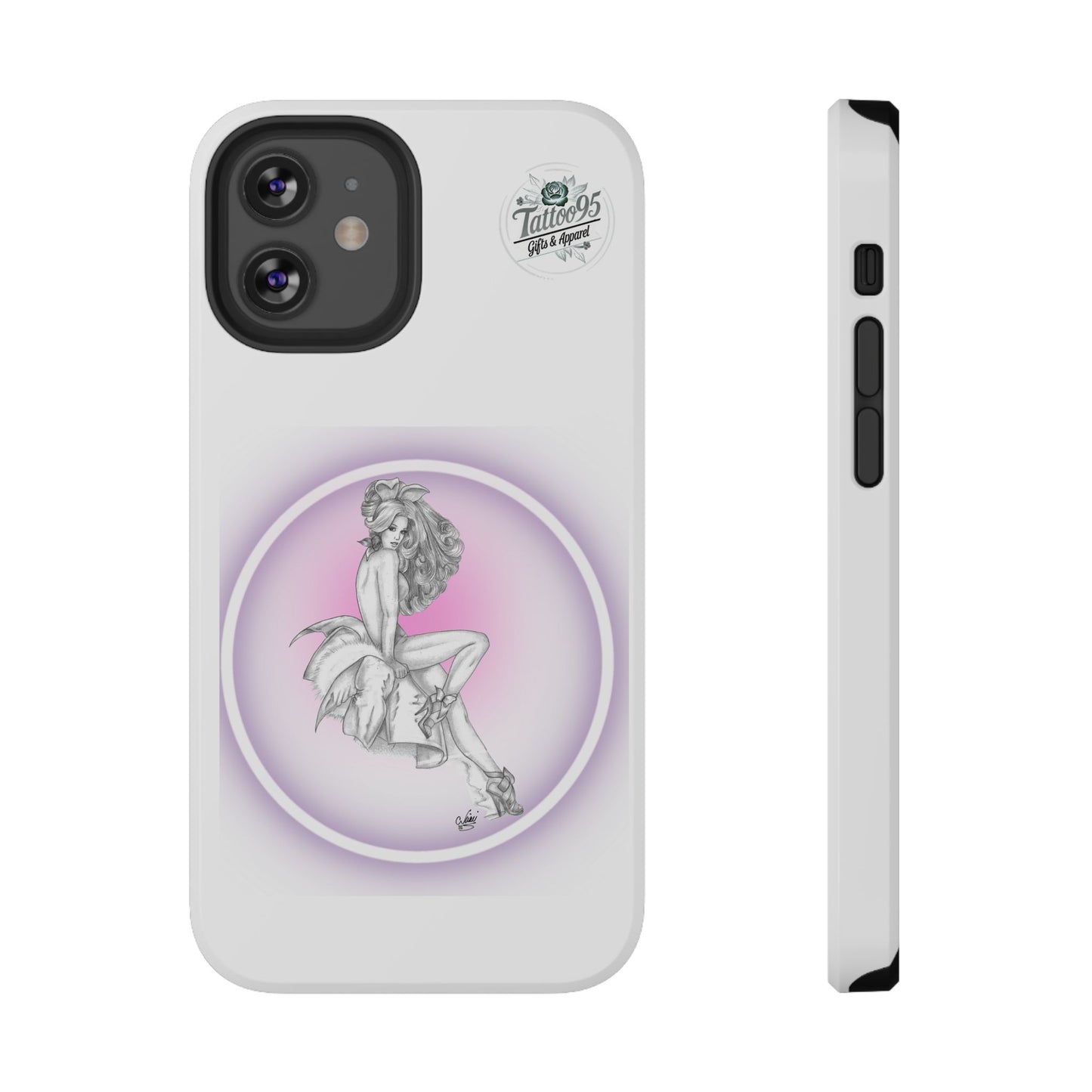 Pretty Bunny Vintage Artwork - iPhone Case