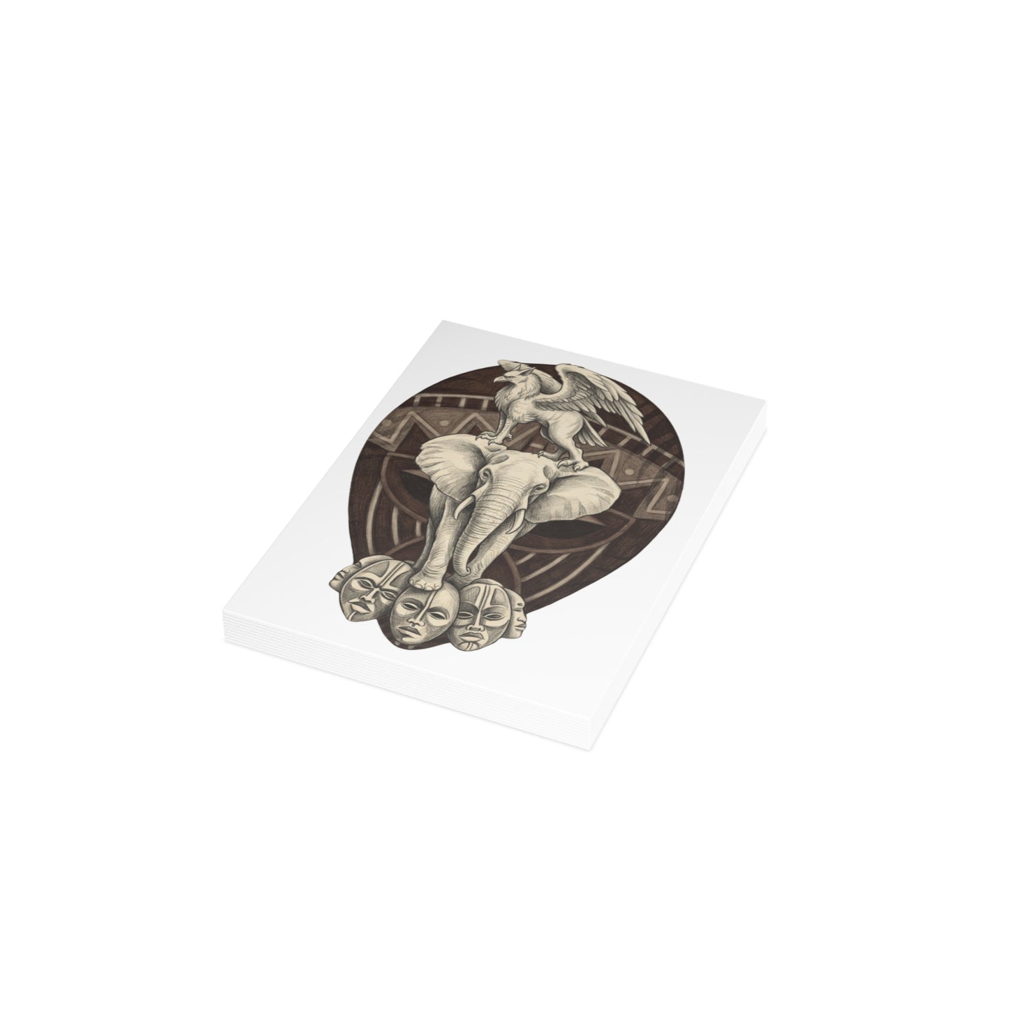 African-Inspired Totem Tattoo Greeting Card (Pack of 1/10/30/50)