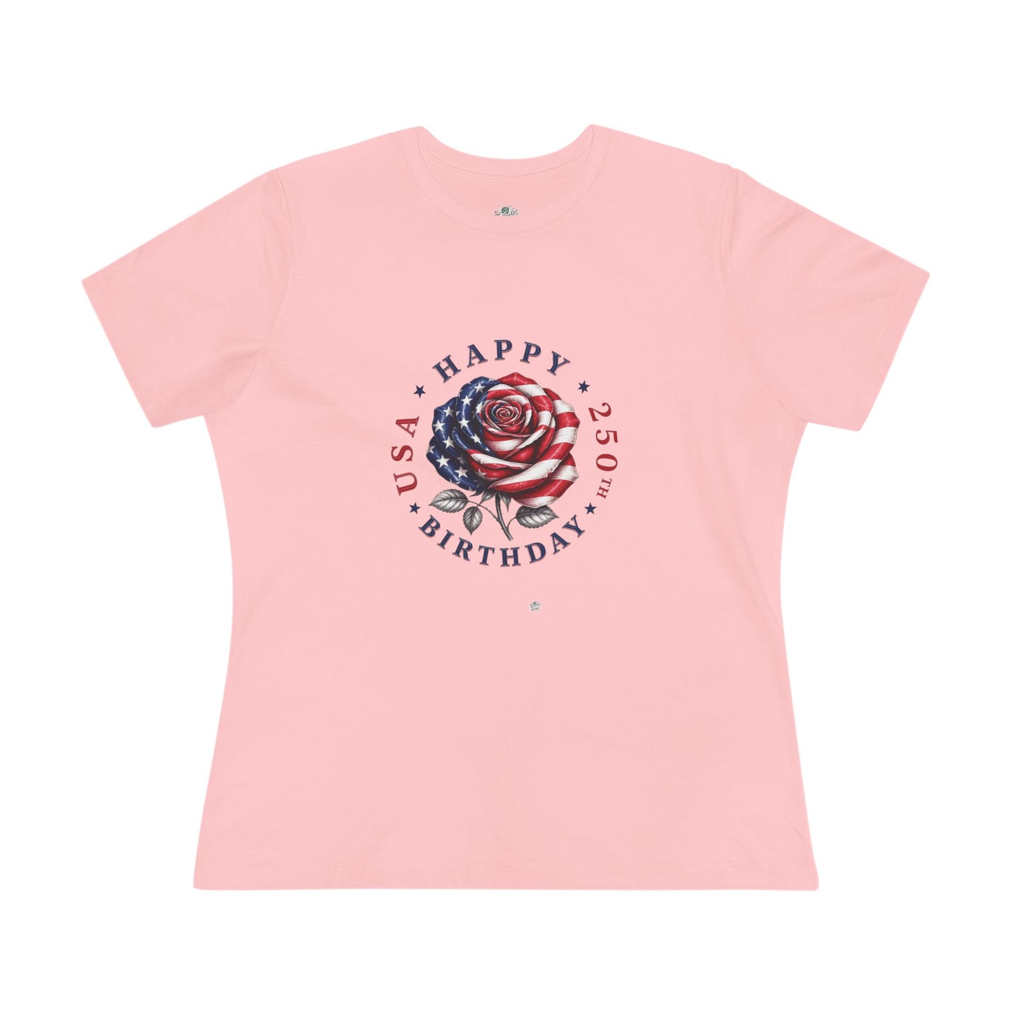 Happy 250th America A Birthday Rose - Women’s Plain Jersey T-Shirt