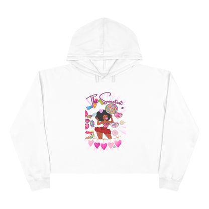 Candy Girl Tattoo Crop Hoodie — Cute Tattoo Script Crop Sweatshirt