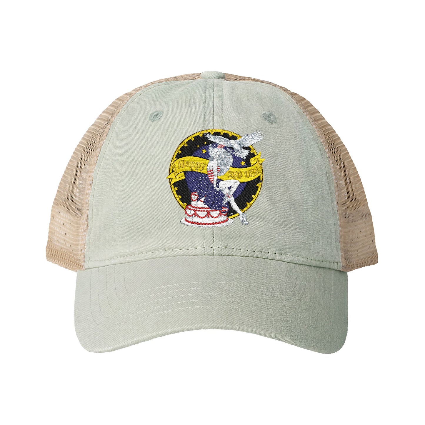 Happy 250th Birthday America — Women's Washed Mesh-Back Cap